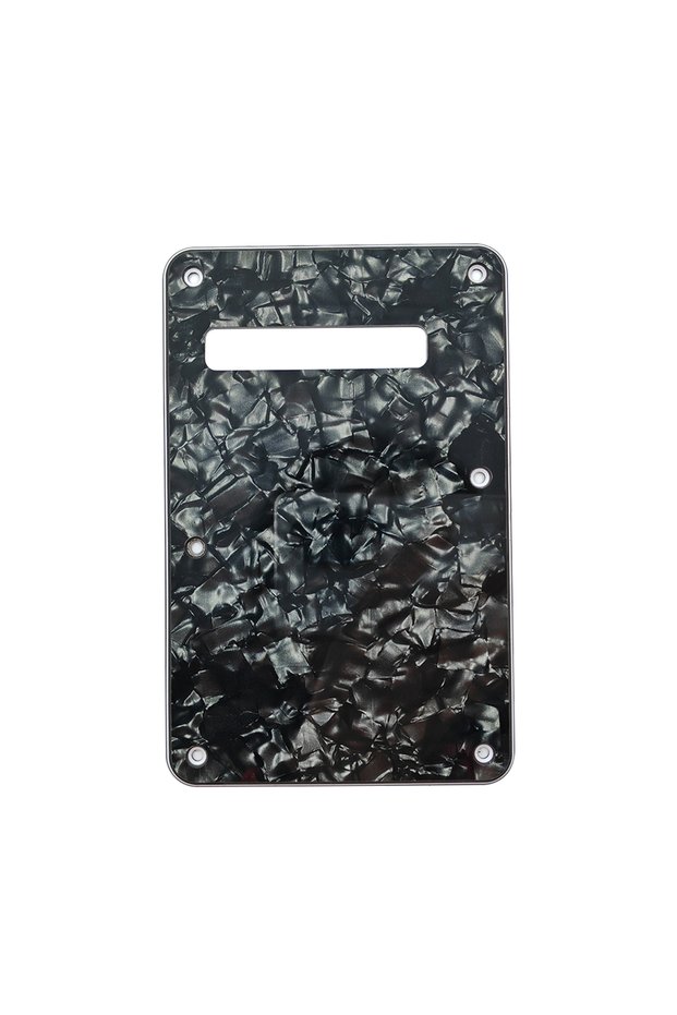 Black Pearl 4ply PHRILAM 6 Holes Guitar Back Plate Cavity Cover Pickguard for Fd ST Modern Style El