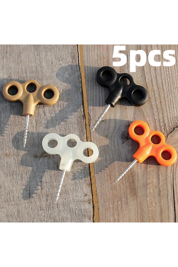 5pcs random color 5/10pcs Mixed Color Multi-String Ground Stakes Anchors for Camping, Hiking, Trampo
