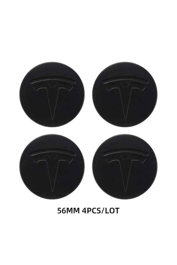 black 4pcs/set 56mm Model 3 Model Y Original Covers Hub Caps Wheel Center Caps for