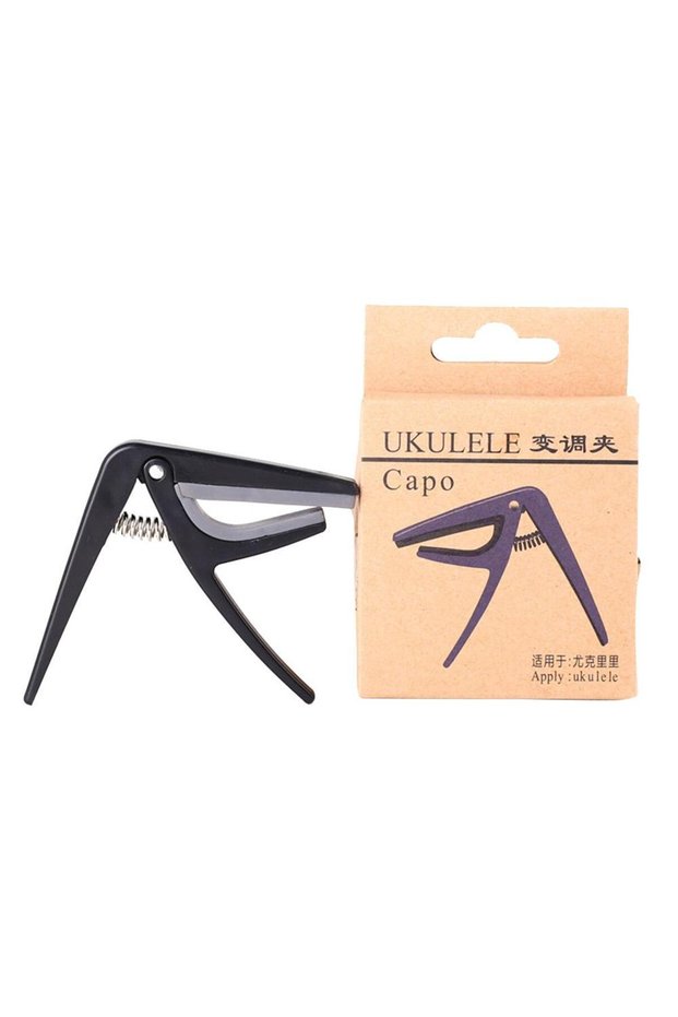 As picture Professional Ukulele Capo Single-handed Quick Change Ukelele Capo 4 Strings Hawaii Guitar