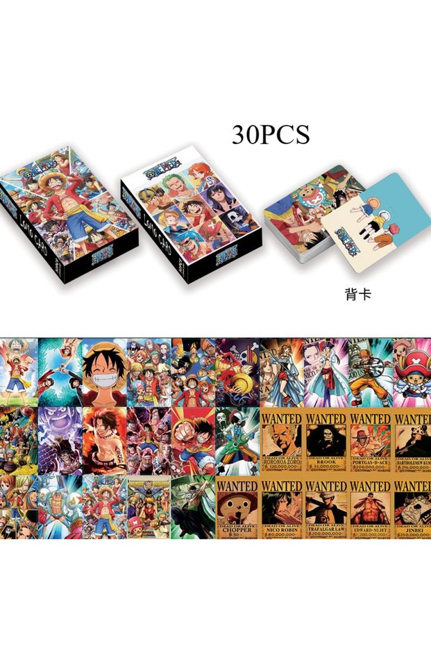 30pcs One Piece Collected Cards 92 LOMO Cards One Piece Wanted Notice Double Sided HD Color P