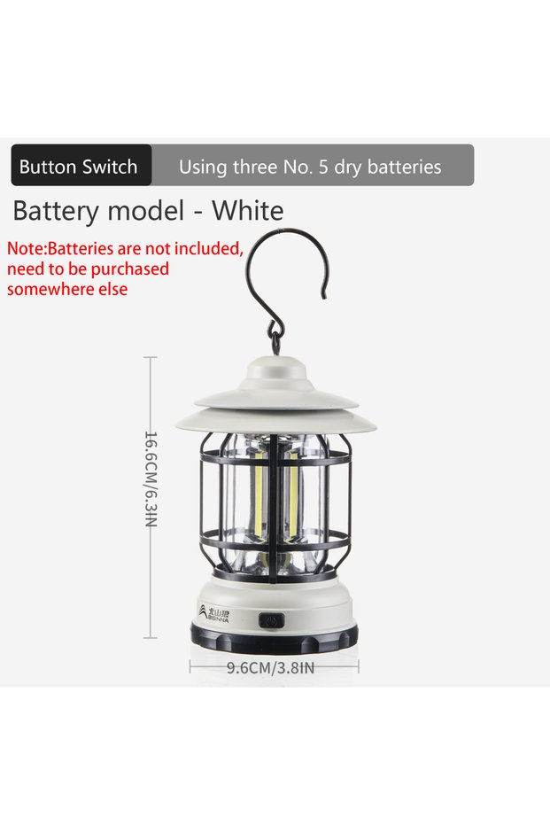 White battery Style BISINNA Camping Lights Long Endurance Outdoor Tent Lights Rechargeable/Battery W
