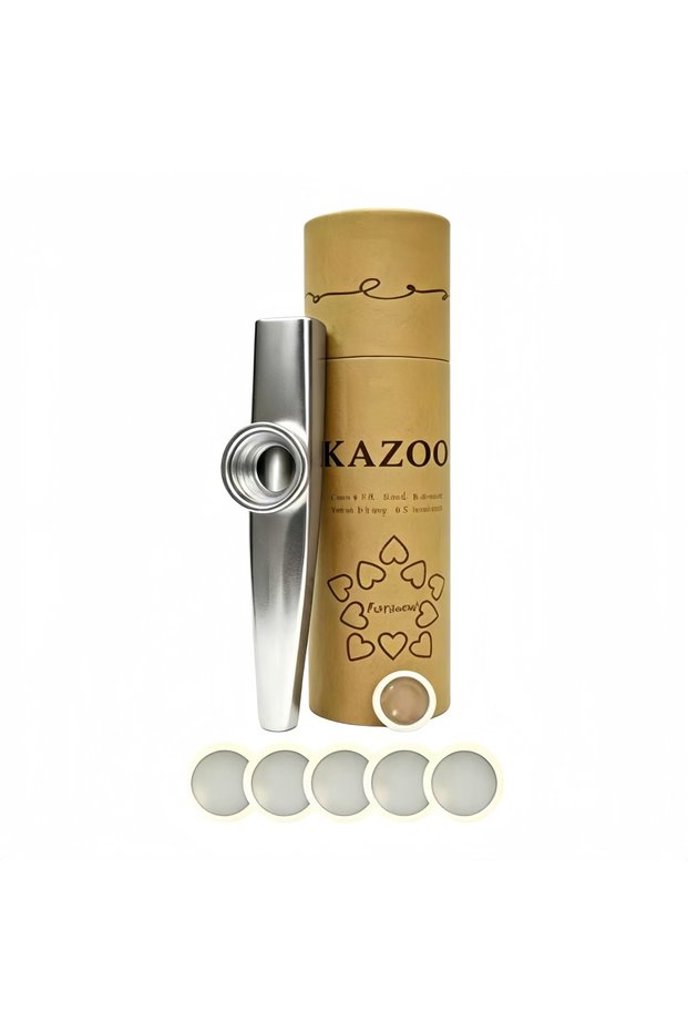 Silvery Miwayer Kazoo Set with Kazoo + Flute Barrel + 5pcs Diaphragms, 7 Colors, Simple Easy to Lear