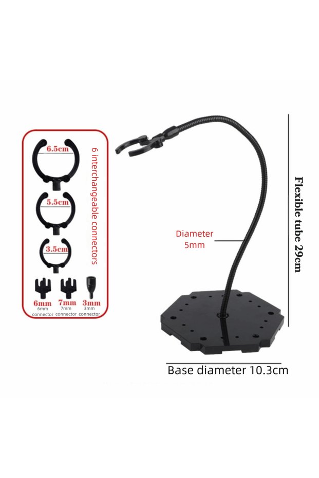 B-Black New Snake Tube Anime Figure Stand PVC 29cm Figure Base Display Stand Model Support Stand for