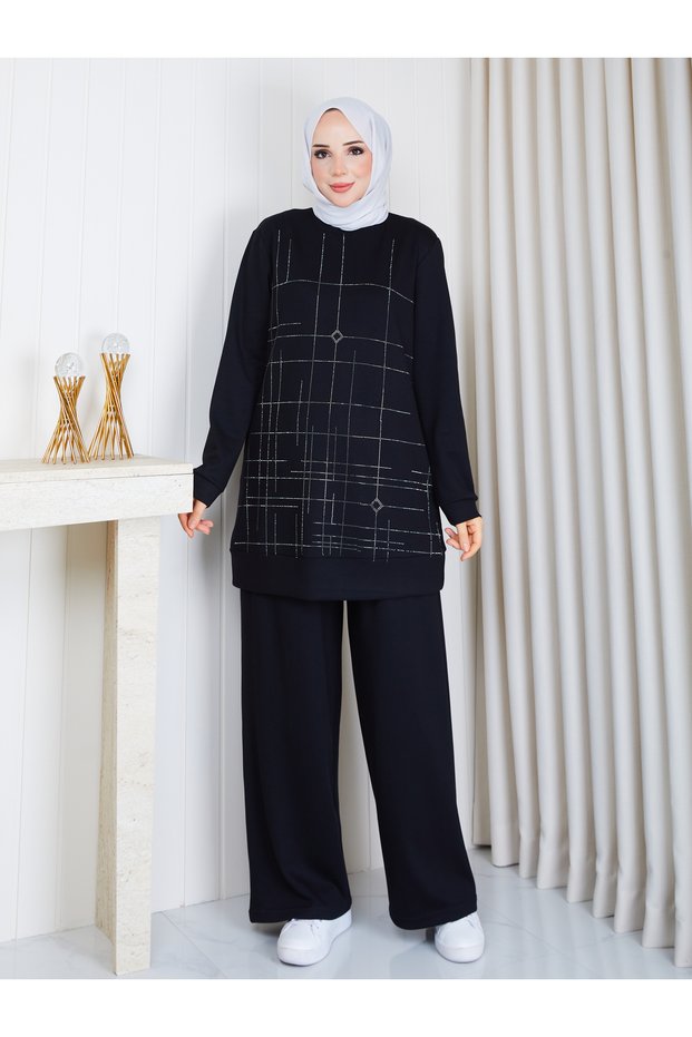 Oysho Fabric Double Set with Stone Detail on the Front