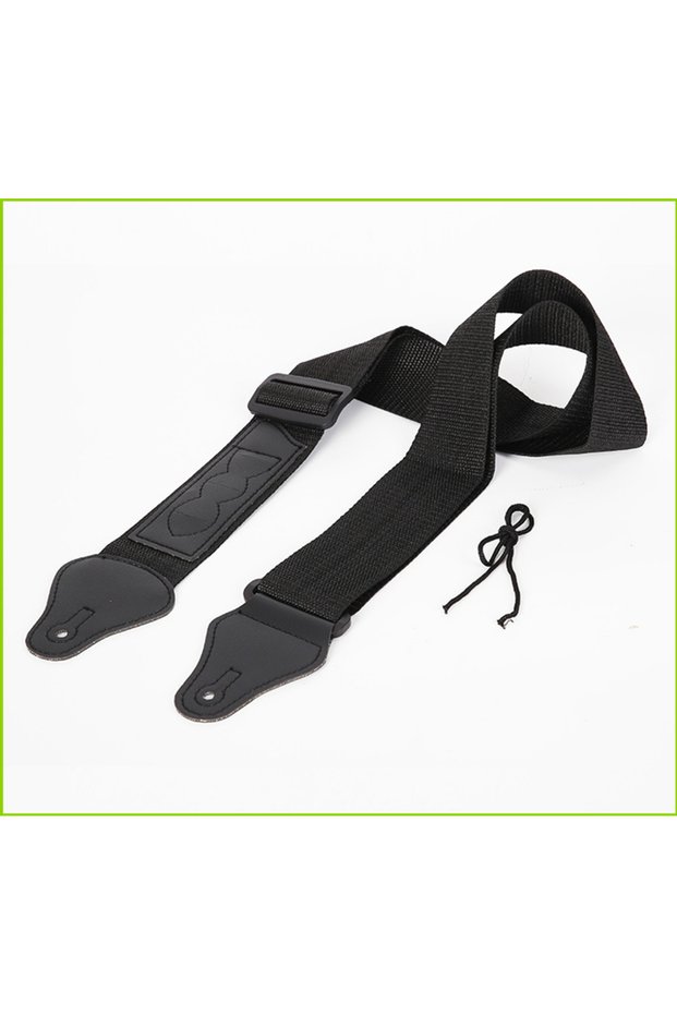 Black Electric Guitar Strap Adjustable with 3 Guitar Picks Holders PU Leather Ends Acoustic Guitar B