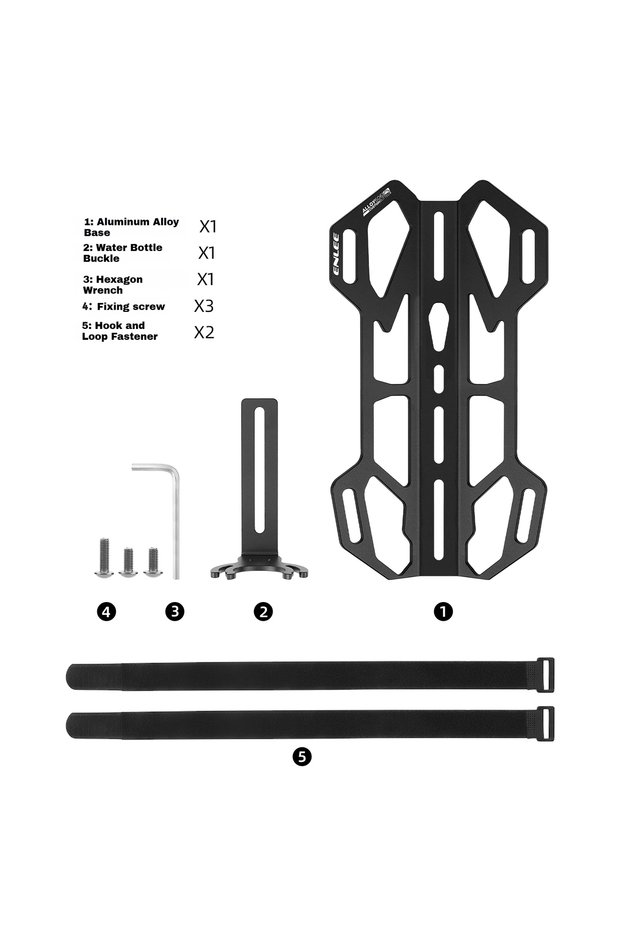 E606-black ENLEE lightweight alloy fork bracket heavy-duty 20KG load rack bag water bottle rack suit