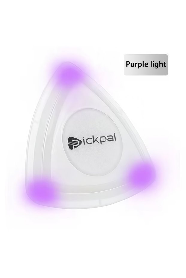 Pink-Triangle Miwayer Triangle Shape LED Guitar Pick, ABS Glow Plectrum with 3 Color Options, for El