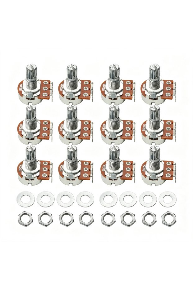 12 Short B500K RUKOVA Mini Guitar Potentiometer, A250K/B250K/A500K/B500K Audio Tone & Volume Pot for