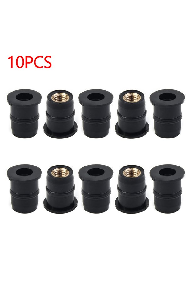 10PCS Universal M5 Rubber Nuts Motorcycle Windscreen Windshield Bolts Screws Nut Fastener Rubber Bra