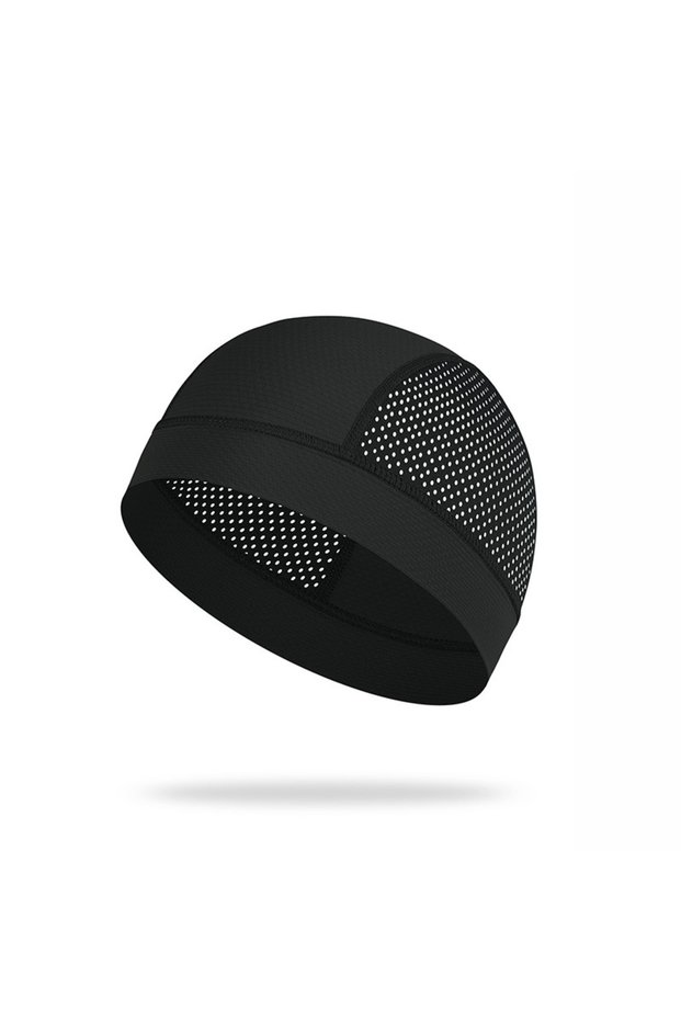black Summer Mesh Cycling Caps Lightweight Sweat Absorbing Running Helmet Liner Caps Quick Dry Elast