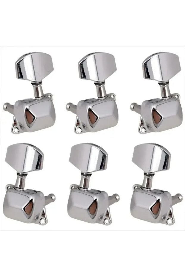 Chrome 3L and 3R 3R3L Guitar String Tuning Pegs Tuner Semi-closed Tuner Machine Heads for Electric G