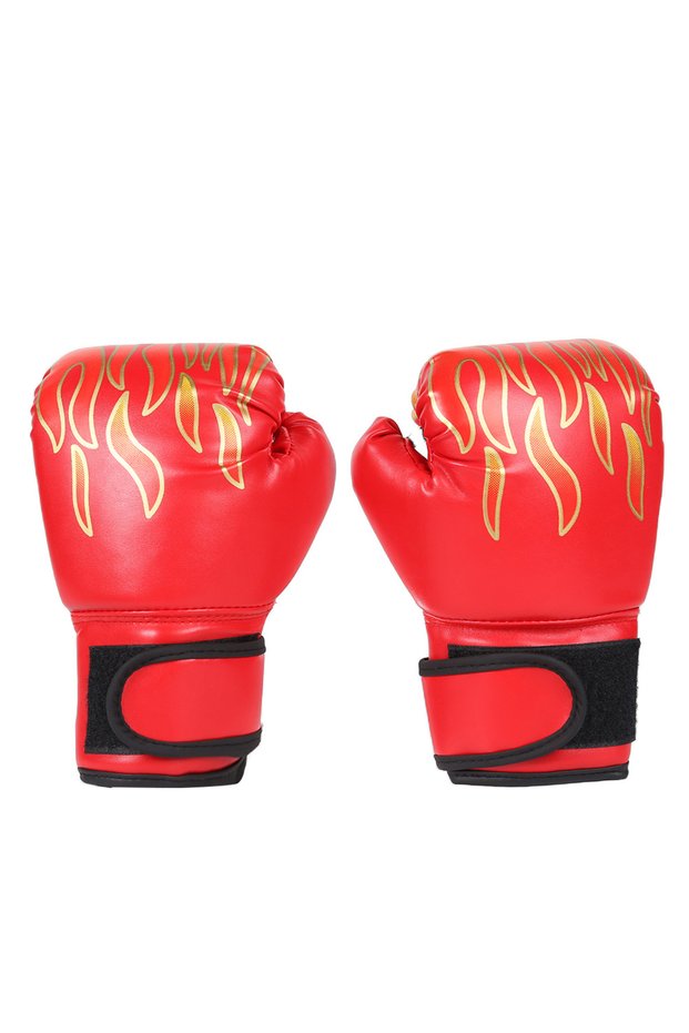 Red 2Pcs Kids Boxing Gloves Children Punch Training Sparring Kickboxing Fighting Fitness Mitts Hitti