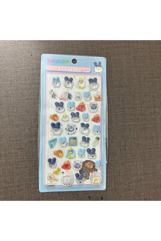 E 1pcs NewCute Tamagotchi Kuchipatchi Mametchi 3D Embossed Stickers Creative Cartoon Decorati