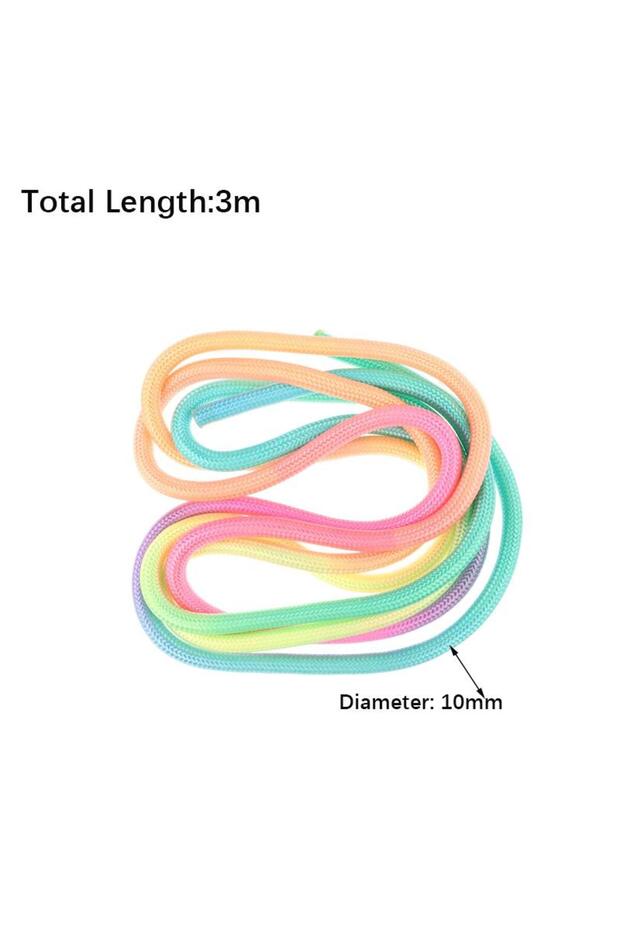1 Hot Gymnastics Arts Rope Jumping Rope Fitness Rainbow Color Sports Training Rope Rhythmic Gymnast
