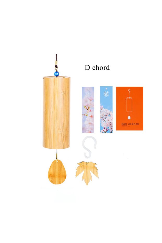 D Japanese Bamboo Wind Chimes 8 Rods Chord Windchime Chimes Craft Outdoor Garden Patio Windbell Note
