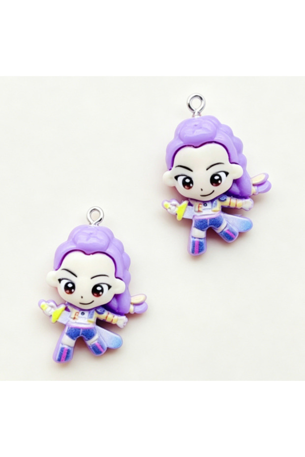 7 11pcs resin cartoon pendant, DIY jewelry making earrings, keychain accessories