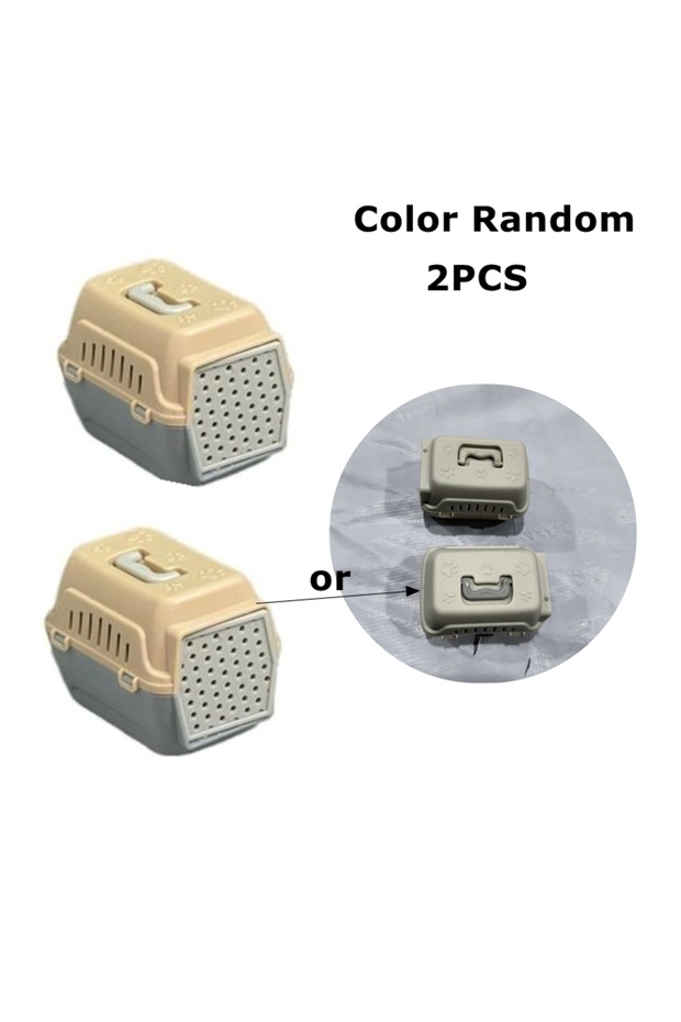 2PCS Cage Random ▶2/4Pcs Realistic Mini Dog & Cat Cage With Door Miniature Dollhouse Pet House For D