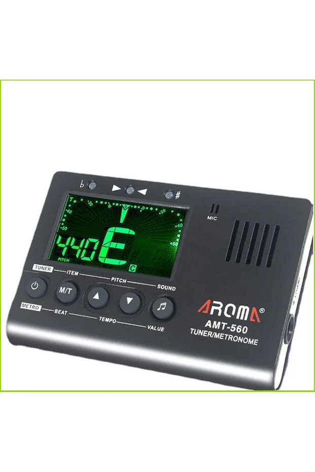 AMT-560 Aroma AMT-560 3 in 1 Electric Guitar Metronome Tuner Built-in Mic W/ Pickup Cable 6.3mm for