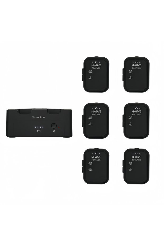 WP-12 1T and 6R M-VAVE WP-12 Wireless In-Ear Monitor System, 2.4GHz Ultra-Low Latency, 24H Battery f