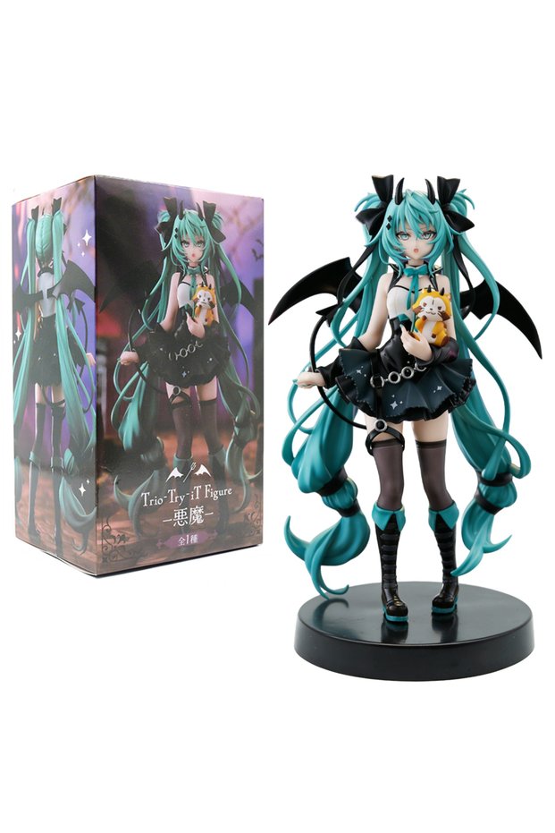with box 19CM Anime Hatsune Miku figure Demon Series Virtual Singer Manga Figurines Model Toy