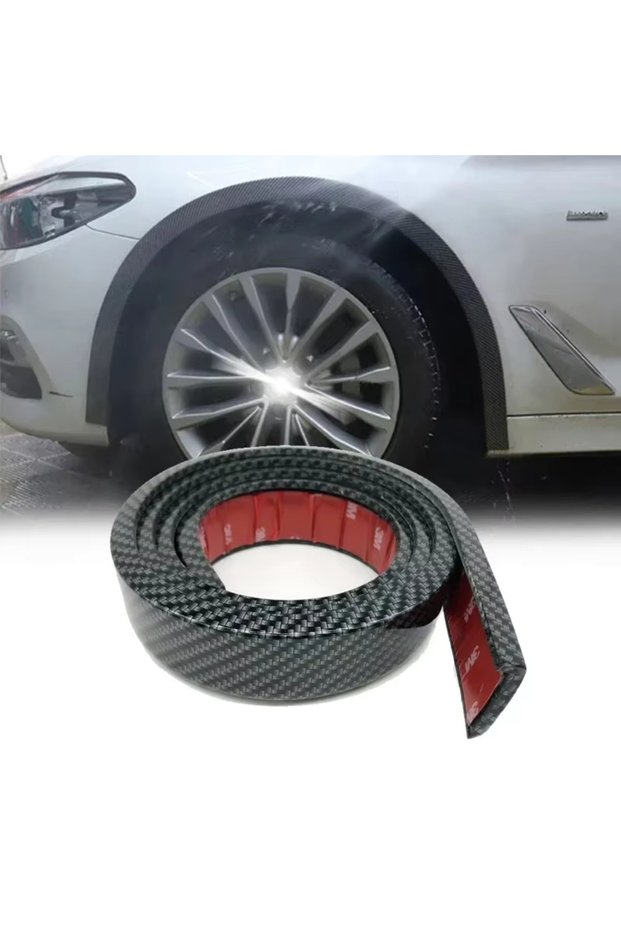 1pcs 3.5cm Carbon Fiber Patterned Car Wheels Tire Arches General Car Wheel Fenders Horn Arches Decor
