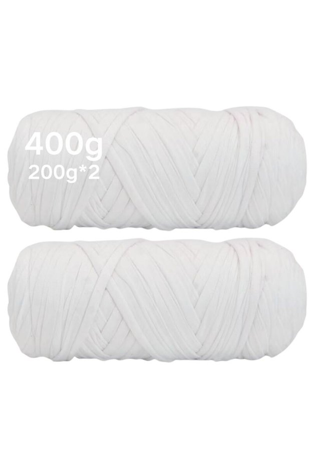 06 400g T-Shirt Yarn Thick Fabric Yarn for Crochet Knitting Bag Basket DIY Handmade Rug Cotton Polye