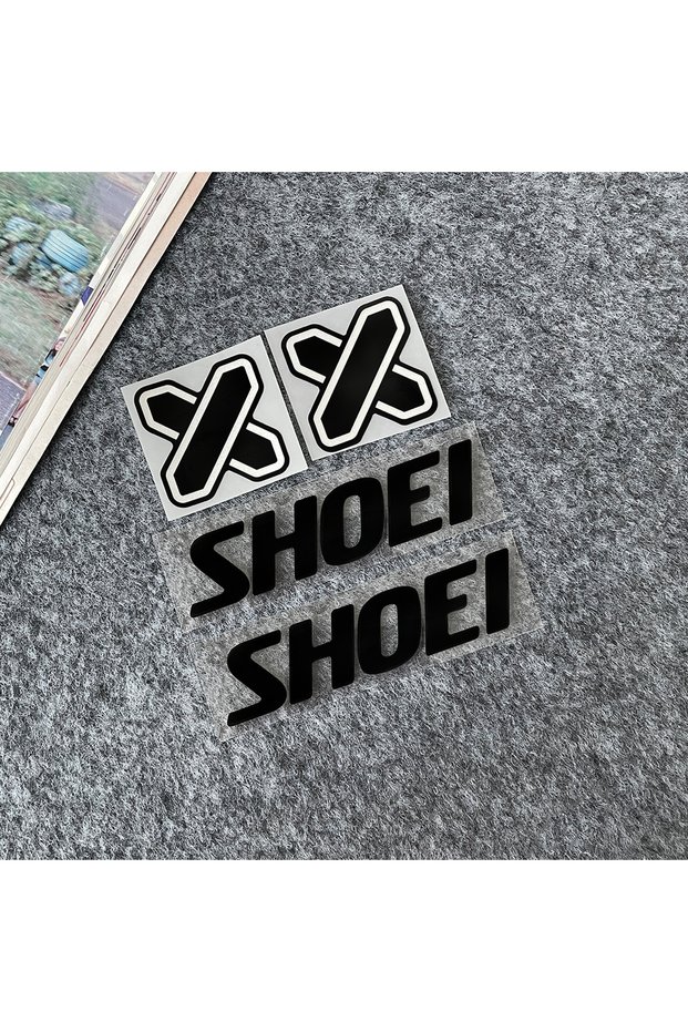B-S 4PC For SHOEI Logo Reflective Vinyl Motorcycle Helmet Sticker for X Spirit III X Fourteen Neotec