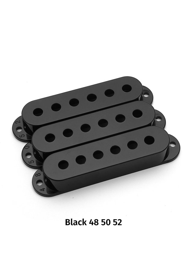Black 48 50 52 Electric Guitar SSS Single Coil Pickup Cover Set 48mm/50mm/52mm Plastic Pickup Housin