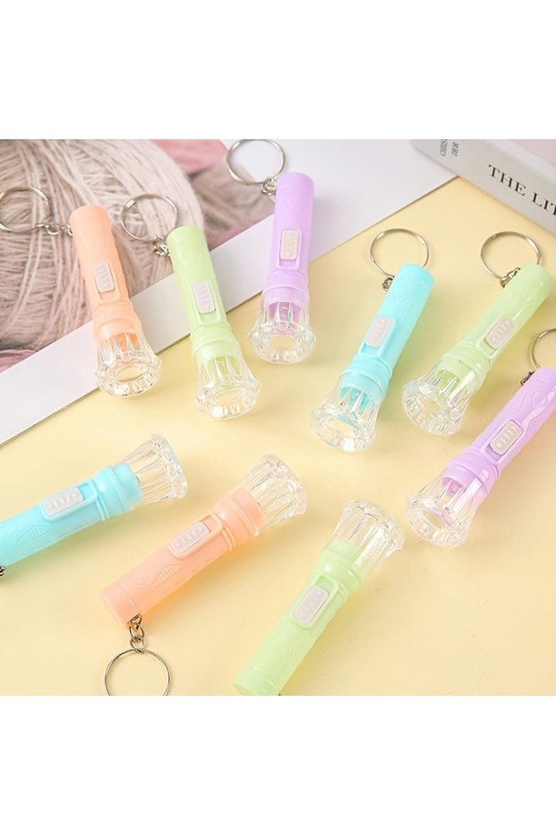 Color random 20PCS 10/20PCS Portable Light Flashlight For Camping Home Outdoor Kids Children Birthda