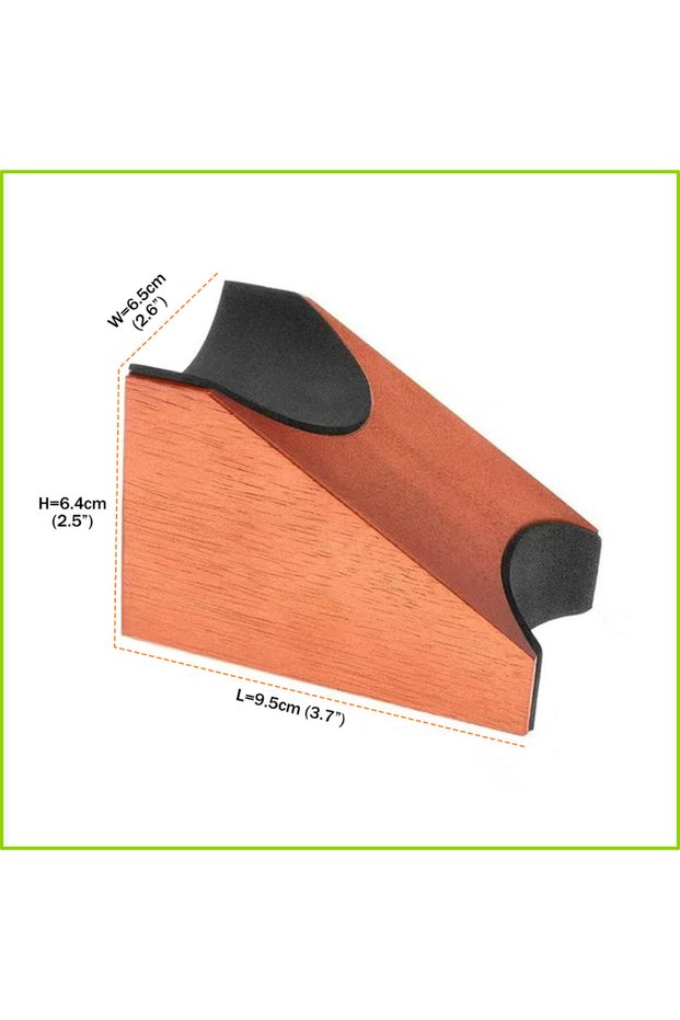 Red-Brown Solid Wood Guitar Neck Rest Support Pillow Electric Acoustic String Instrument Stand Holde
