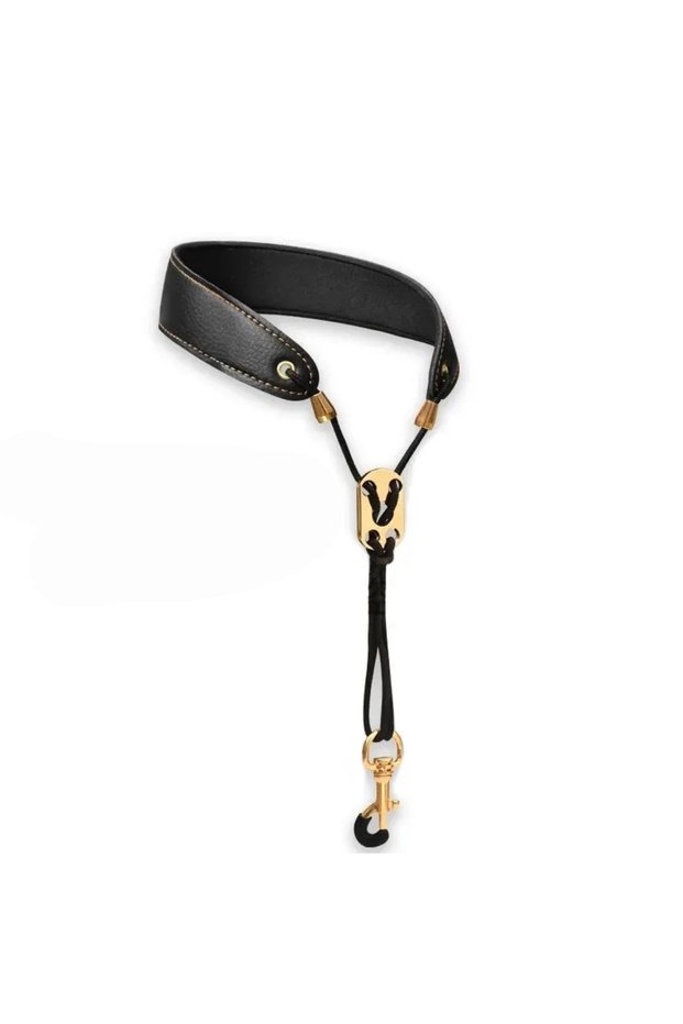 Black Miwayer Professional Sax Neck Strap Padded Leather Harness Soft Comfort Sling For Baritone/Alt