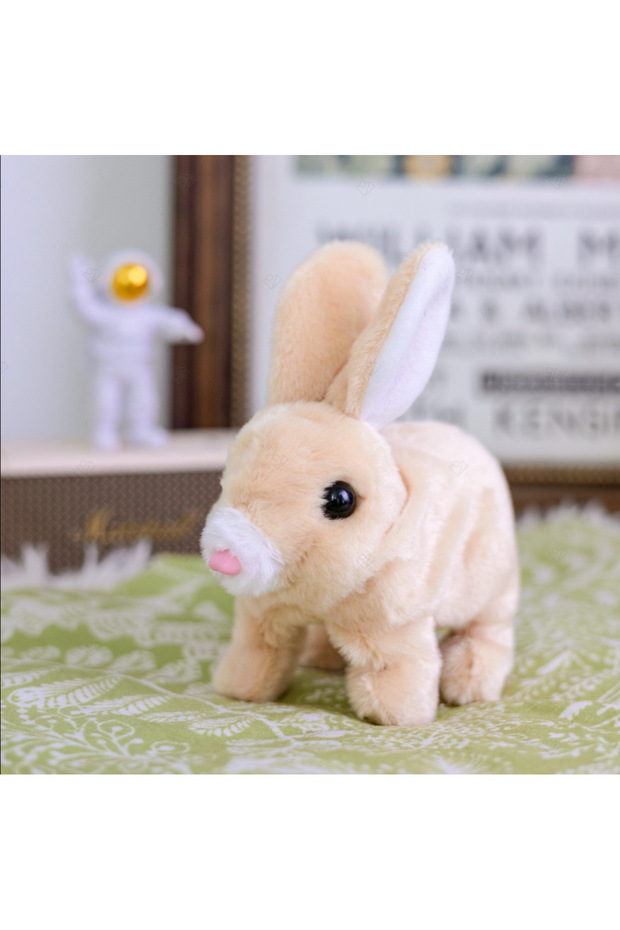 D Cute Electronic Plush Interactive Pet Rabbit Toy with Sound and Action Features for Fun Playtime T
