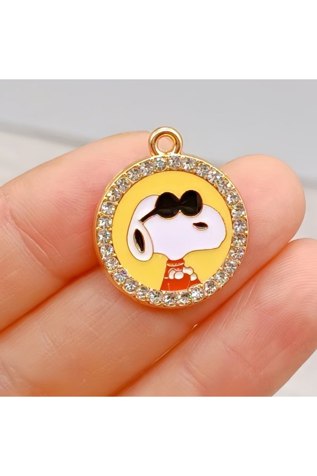 1 10pcs alloy drip oil dog pendant, DIY jewelry making earrings, keychain accessories