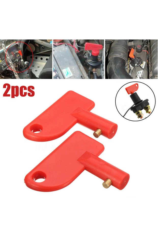 2x Spare Key For Battery Isolators Switch Power Kill Cut Off Switch Car Van Boats For Yacht 47*43mm