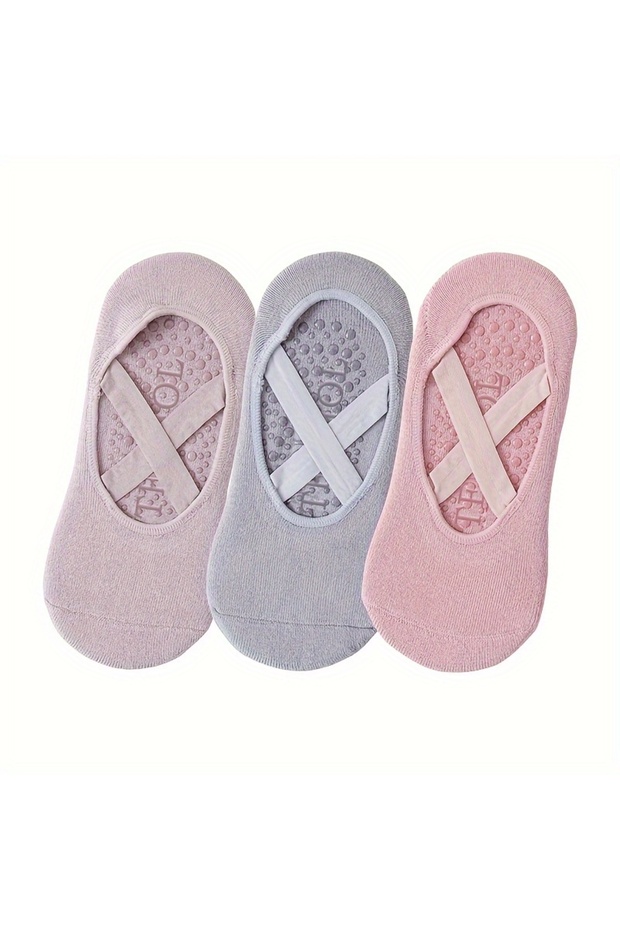 fen hui qianzi 1/3/5 Pairs of Women's Socks, Boat Socks, Yoga Socks, Silicone Anti-Slip Dance Socks,