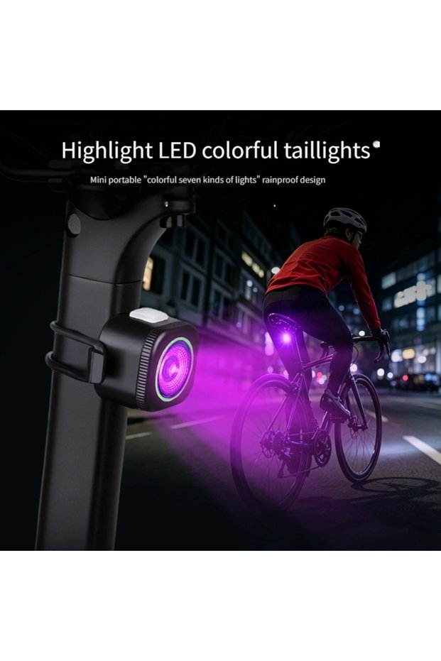 Color Bicycle Tail Light, Mountain Bike Light, USB Charging Light, Bicycle Tail Light, Night Riding