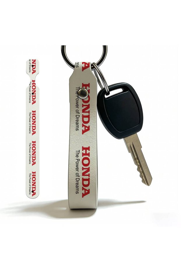 z10 22x2cm Motorcycle HONDA PU Leather Keychain Minimalist Key Holder Durable Key Organizer Car Keys