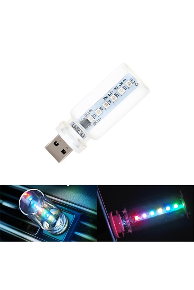 RGB x1 RGB Touch Dimming USB LED Filament Glass Bulb 5V Retro Edison Bulb Night Light Car Decoration