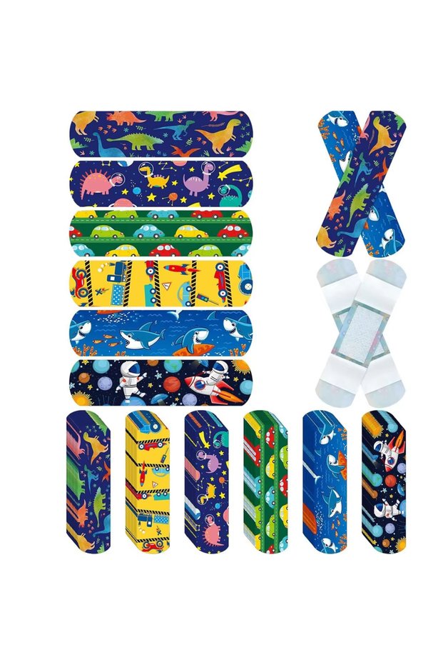 48pcs 48Pcs Cartoon Band Aid Set for Kids - Healing Wound Plaster Patches First Aid Skin Tape Adhesi