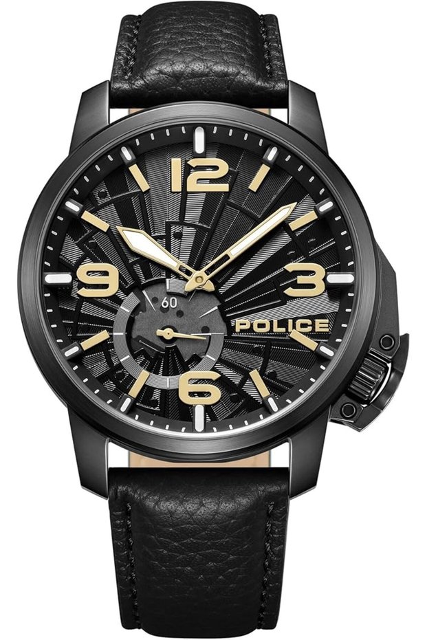 Men's Leather Watch With Black Leather Strape PEWGA0039501