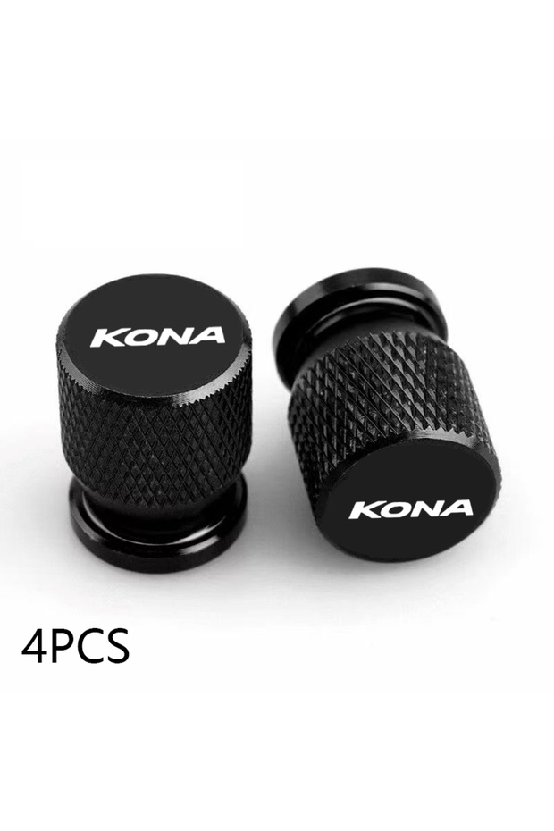 black KONA Car Wheel Tire Valve Caps Tyre Stem Covers Airdust Waterproof