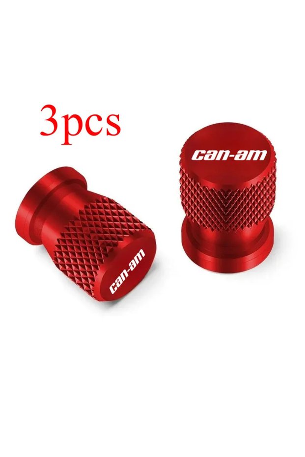 Canam-3 Motorcycle Tire Valve Air Port Stem Cover Cap Plug CNC For Can Am Outlander 1000 Ryker 900 R