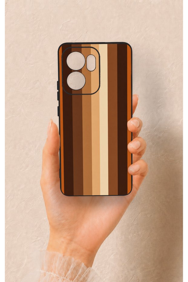 Oppo Reno 13F Compatible Autumn Lines Patterned Silicone Case