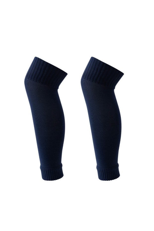 Free Navy Blue 1Pair Compression Football Socks Cover, Compression Leg Warmers, Sweat Absorption Cal
