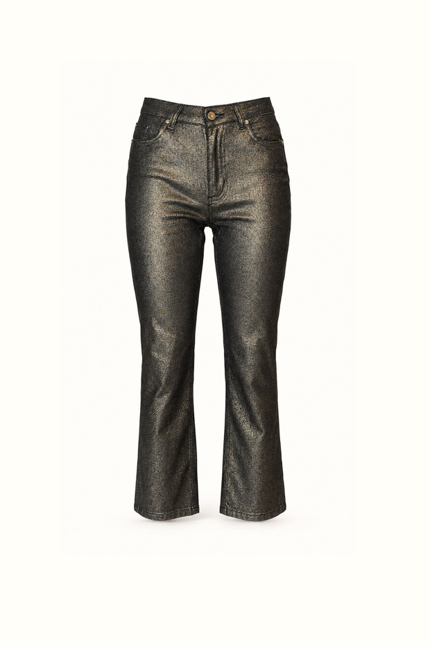 Premium Gold Foil Jean Pants