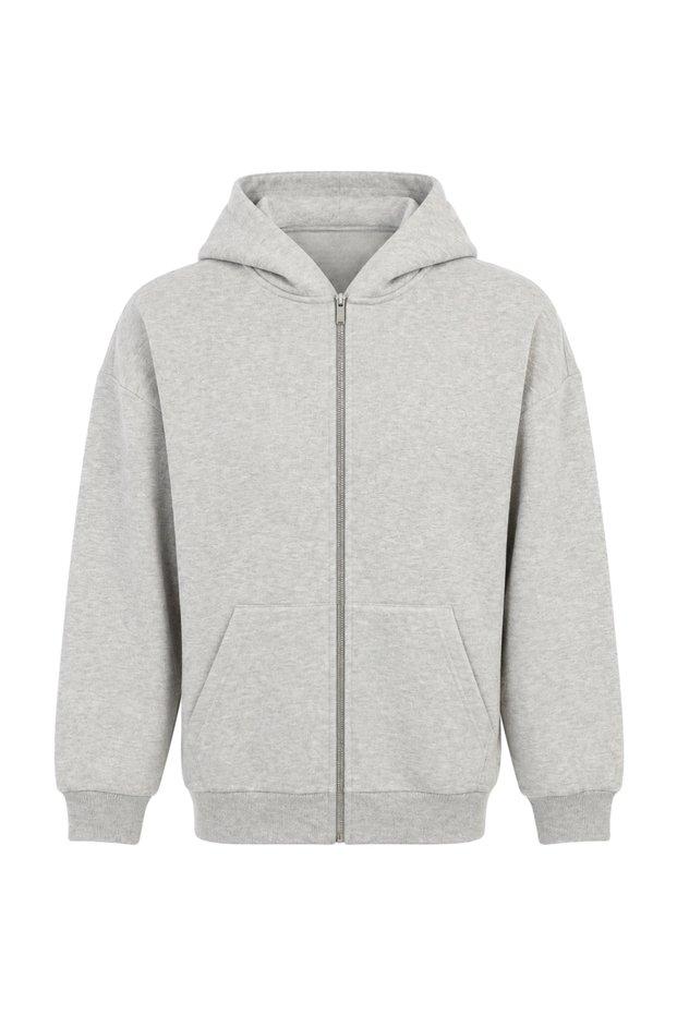 Men's Sweatshirt a Gri Mel Me Ros 18Hs112