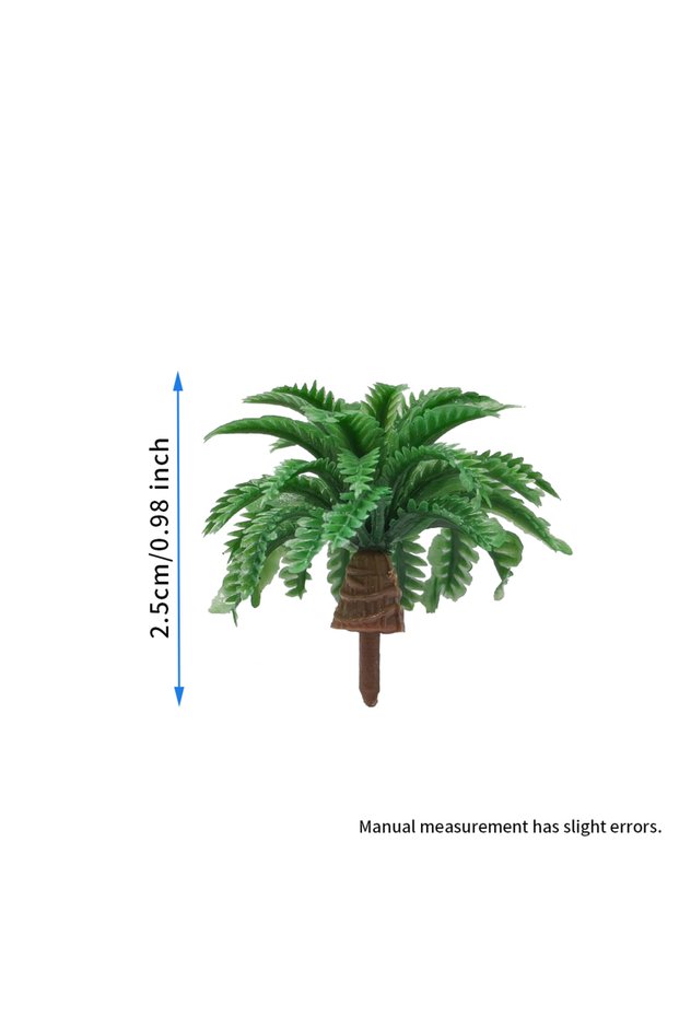 2.5cm 5Pcs Height 2-5CM Mini Short Coconut Palm Tree For Micro Landscape DIY Rainforest Train Fairy
