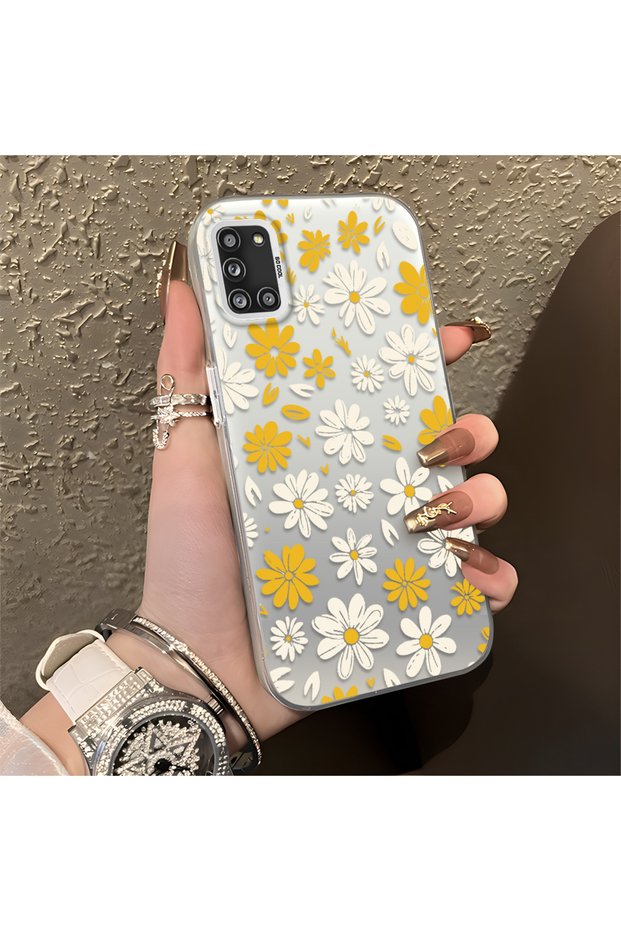 Samsung Galaxy A31 Compatible Spring Daisy Print Case, Durable, Cute.