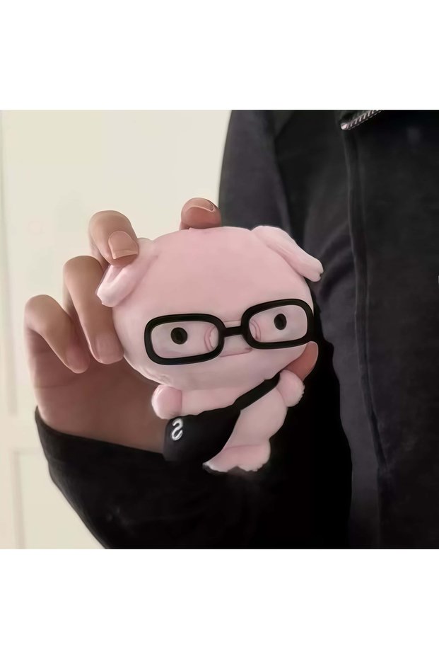 plum Cute Pink Pig Plush Keychain, Soft Piggy Doll Bag Pendant Ornament for Backpack Decor Gift